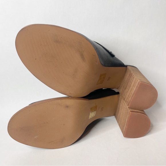 Madewell Riley Black Leather Convertible Sling Back Mules Size 10 - Picture 14 of 15